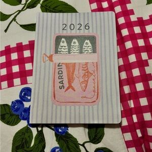 Brand New!! Striped 2026 Sardine Notebook